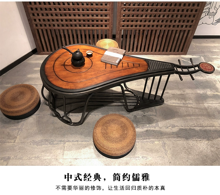 New bảng Trung Quốc pipa cà phê hiện đại đồ nội thất gỗ rắn của Trung Quốc Thiền trà bàn trà kung fu tatami bàn cà phê ban công - Bàn trà