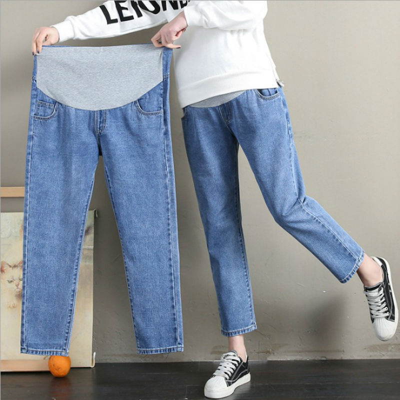 Plus Size Maternity Jeans, Cropped Pants, Spring and Summer Wear, Small Straight-Leg Long Pants, Harem Pants, New Spring and Autumn Styles Plus Size Maternity Jeans, Cropped Pants, Spring and Summer Wear, Small Straight-Leg Long Pants, Harem Pants, New Spring and Autumn Styles