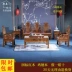Mới phong cách Trung Quốc gỗ gụ nội thất cánh gà sofa gỗ rắn gỗ log log phòng khách nhỏ cổ ghế sofa kết hợp bàn cà phê - Bộ đồ nội thất Bộ đồ nội thất