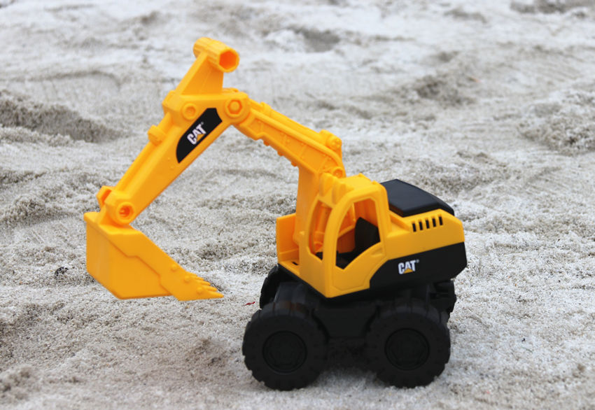 CAT Bộ xe kỹ thuật lớn Bộ máy xúc Trẻ em Đồ chơi bãi biển Máy xúc Dump Xe tải Máy ủi - Đồ chơi điều khiển từ xa do choi tre em