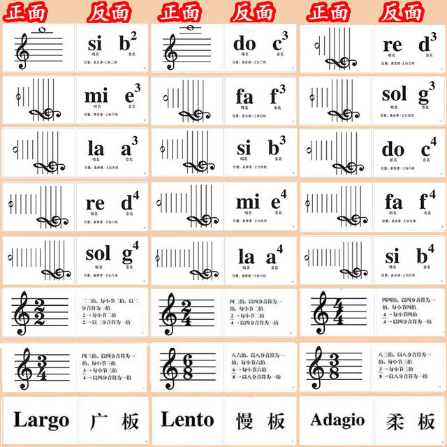 ເຄື່ອງດົນຕີ Violin treble ຫ້າເສັ້ນ notation ບັດ Saxophone flute clarinet trumpet piano 88 keys 164 ບັດ