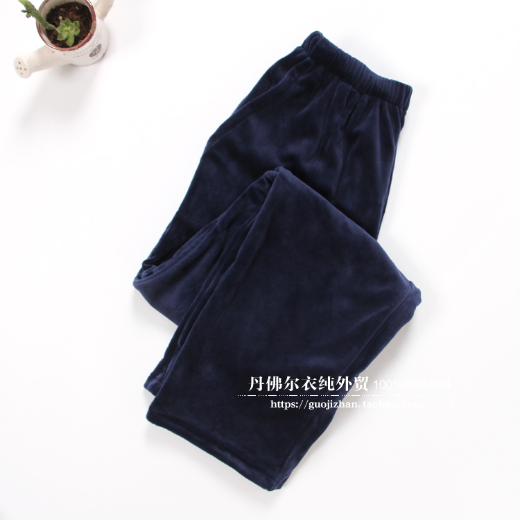 Mùa thu và mùa đông đồ ngủ flannel nam và nữ đảo nhung dày kích thước lớn quần vài đôi san hô nhung lỏng ấm nhà quần quần mặc nhà đẹp