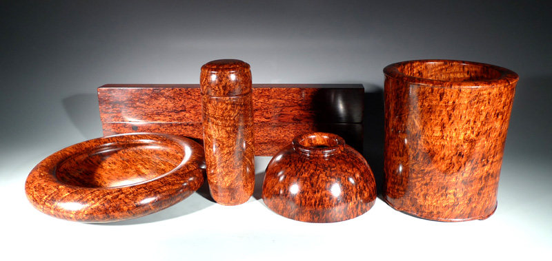 Mahogany study room full set of Tokyo Dalbergia solid wood Ming style Chinese style full Sesame Pen Holder
