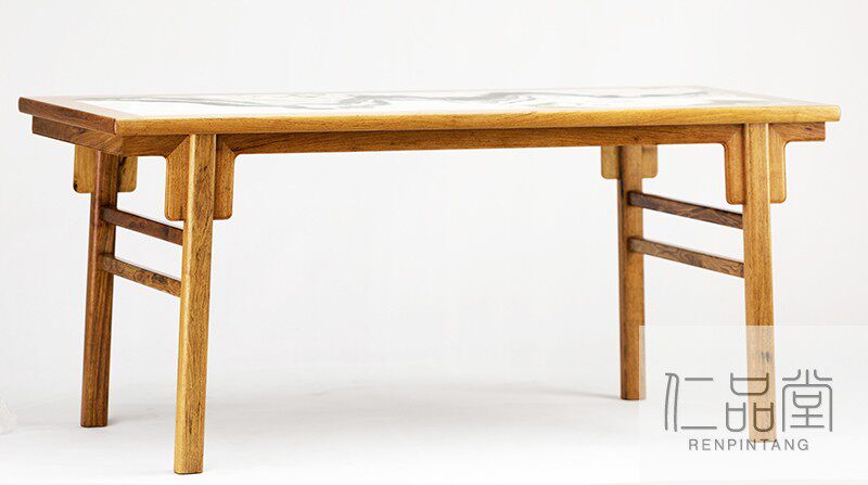 Zhengzong Hainan Huanhua pear Ming style home Furniture Full Co-Material Insert Stone Slate Grand Painting Case