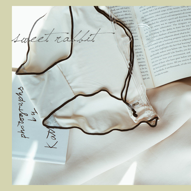 Cream Ice Cream Ice Silk Briefs Female Sweet Girl Mid-Waist Student Summer Silk Slip Cotton Crotch Thin trousers