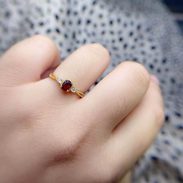 Natural pigeon blood red ruby ring 4×5 925 silver finely inlaid natural colored gemstone jewelry