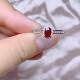 925 silver natural pigeon blood red ruby ring 4×6 natural colored gemstone jewelry