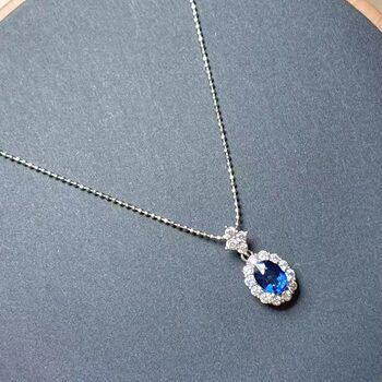 Natural royal blue sapphire pendant