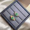 Natural emerald colored gemstone ring 5x7