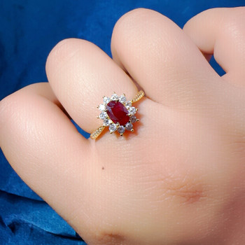 Natural unburned pigeon blood red ruby ring 5×7 princess diana model 925 silver finely inlaid colored gemstone jewelry