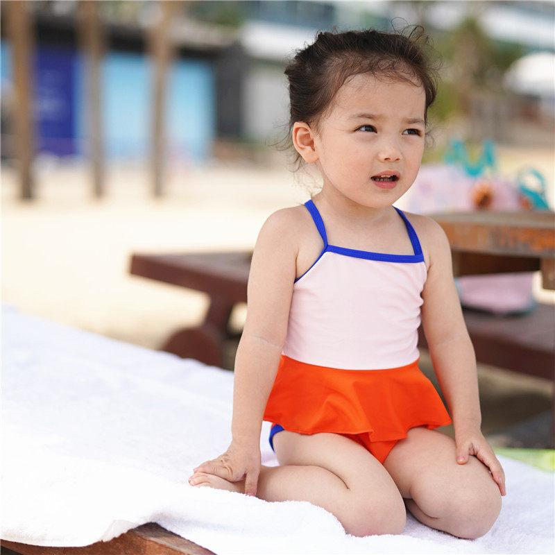Girls Swimsuit Skirt Korean Baby Girl Little Girl Sun proof Swimsuit