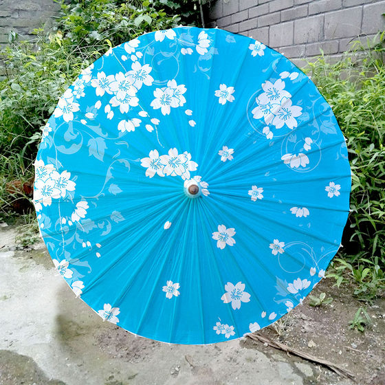 Ancient oil-paper umbrella rain-proof and sun-proof female ancient Hanfu umbrella dance practical tung oil umbrella Japanese style