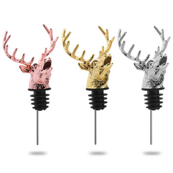 Wild Geer Deer Head Wine Pourer Red Wine Bottle Stopper Wine Dispenser Liquor Pourer Stopper Bar Unique Wine Accessories