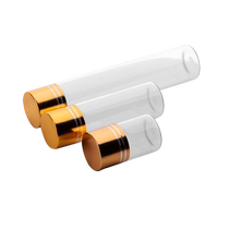 Aluminum cap tube bottle portable glass storage bottle essential oil bottle test tube bottle agarwood bottle wishing bottle dried flower candy bottle