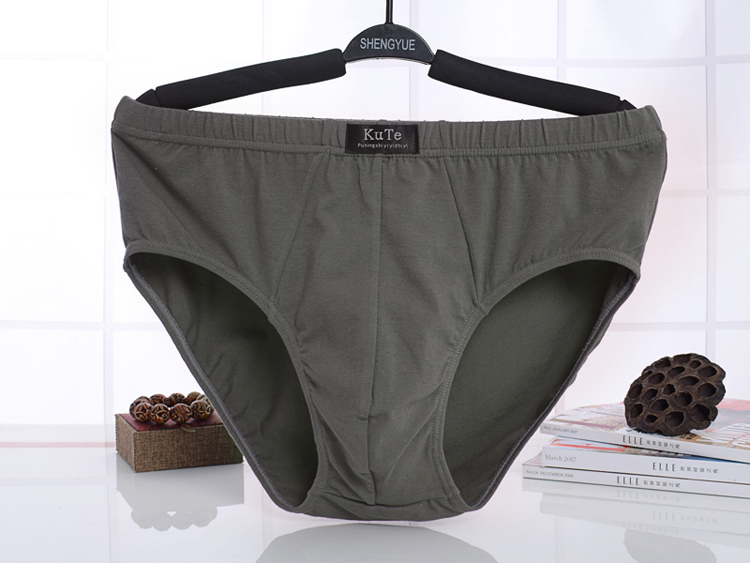 Cộng với phân bón XL ông già trung niên cha béo bông cotton thoáng khí eo cao lỏng lẻo quan lot dui