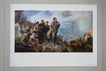 Now we are starting from scratch. Shen Yao Yis Red Army Long March at Loushanguan Oil Painting Cultural Revolution Propaganda Poster Old Edition 77 Quarto