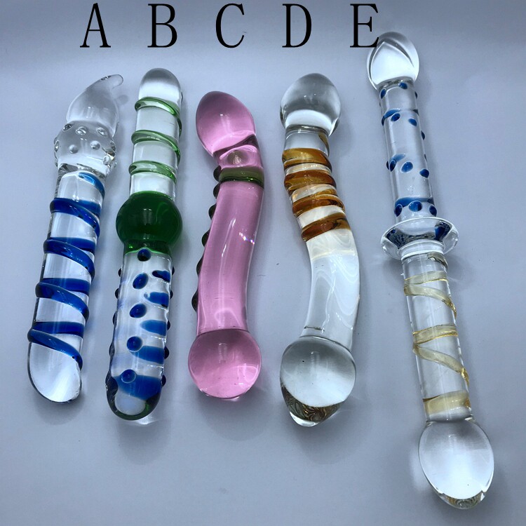 2600 0717 Adult Products Glass Crystal Ice and Fire Stick Female Masturbation Equipment Family Butt Plug