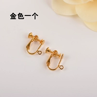 Спиральный ушной клип + висящее кольцо золото 1