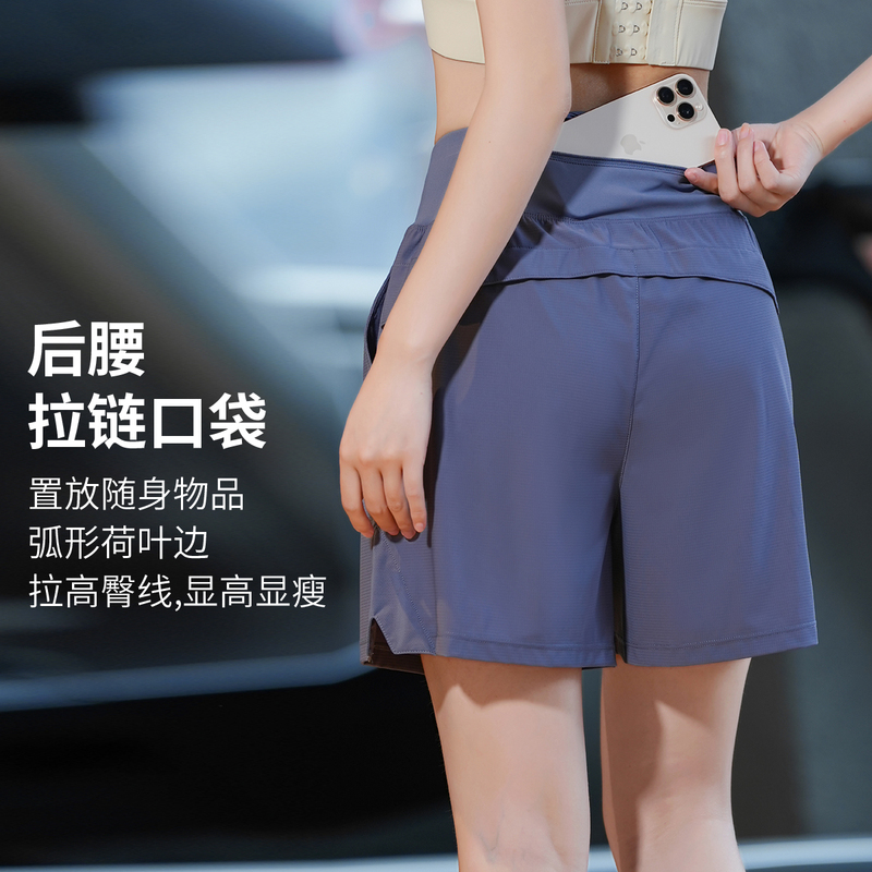 Multi-Pocket Professional Sports Shorts for Women, Summer Casual High-Waisted Five-Point Shorts, Quick-Drying, Breathable, Running, Yoga Pants