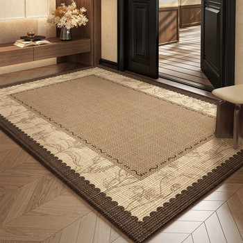 Retro carpet entry door floor mat floral home indoor carpet dust removal floor mat cuttable non-slip mat