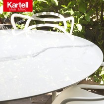 Kartell European style simple ceramic surface indoor and outdoor square round dining table MULTIPLO table