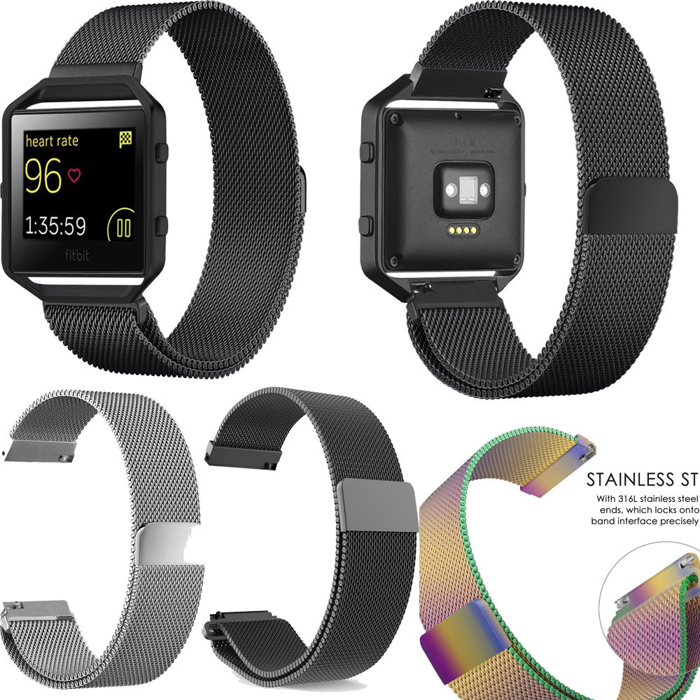Applicable Fitbit Blaze Smart watches Metallic table frame Milan Nice meters with integrated stainless steel strap
