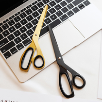 Nordic Minimalist Brass color Stainless Gold Plated Asymmetric Scissors Cut paper Cut Photographic Props Art small swing pieces