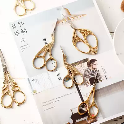 Mino Nordic wind ins vintage golden scissors household scissors handmade needlework Japanese zakka groceries