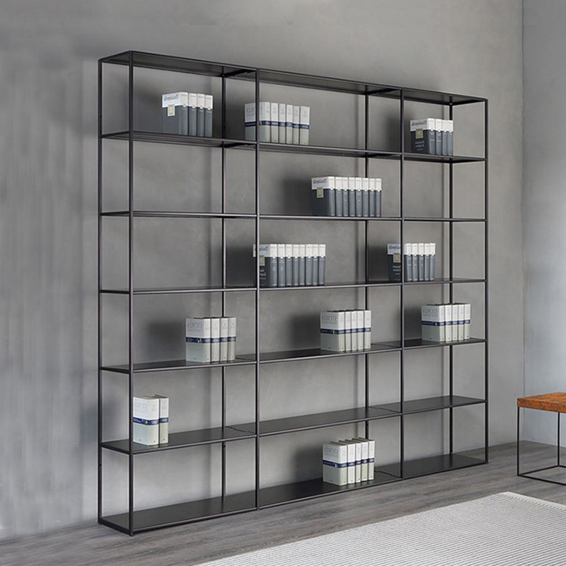 Simple bookshelves by wall Nordic iron kitchen shelves multi-layer floor partition display shelves display shelves