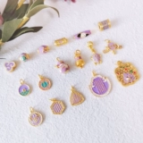 Древние французские фиолетовые фиолетовые пять классических подвесных капель