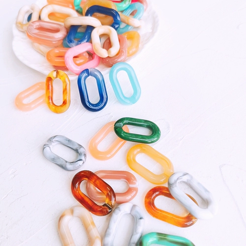 Прозрачный декоративный аксессуар, акриловый брелок, сумка, цепь, DIY, градиент