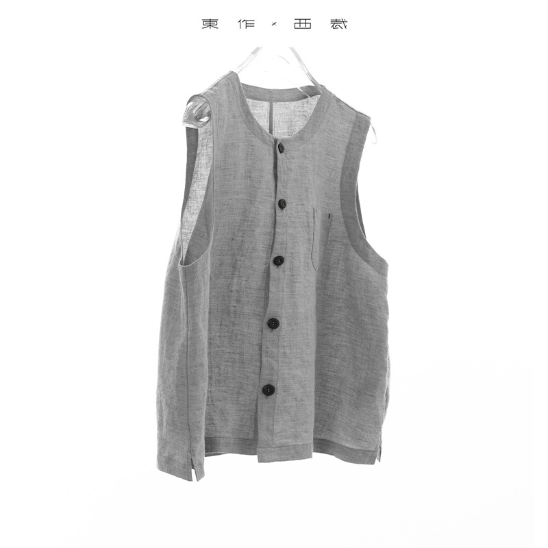 New Product with a 20% Discount~ Reserved by the Boss~ 100% Linen Vest, Relaxed Fit Tank Top, Summer Sleeveless Top, Versatile Small Vest