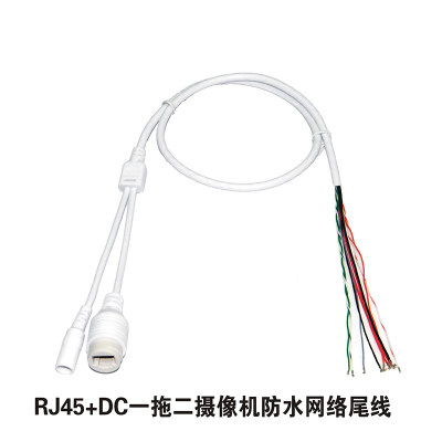 All copper network tail line network camera assembly line Monitor Camera tail line 9 core dual head DC RJ