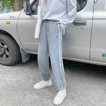 Commoner sauce original girl and planet-loose thin casual pants-2021 spring new sports pants for women