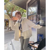 Cloth sauce original Banana Milk fake two-piece print stitching hooded flying jacket jacket women 21 autumn