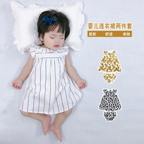 Girl Lian Dress Baby Summer New Child Princess Dress Child Summer Clothing Foreign Air 1-3 Year Old Baby Skirt Suit