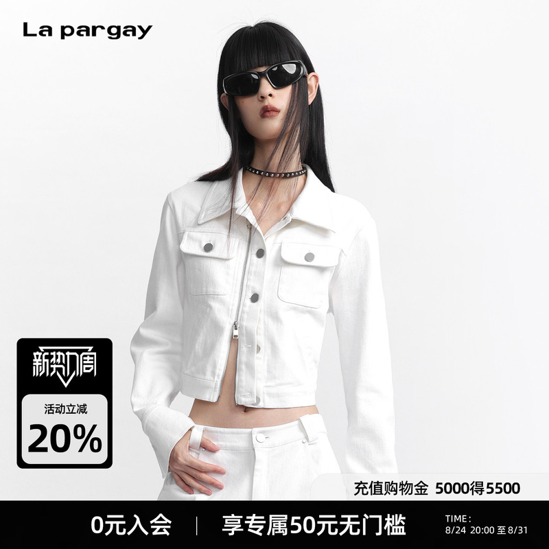 Lapargay 【Still in the Mirror】Vintage Workwear Denim Short Jacket High Quality L75301212V