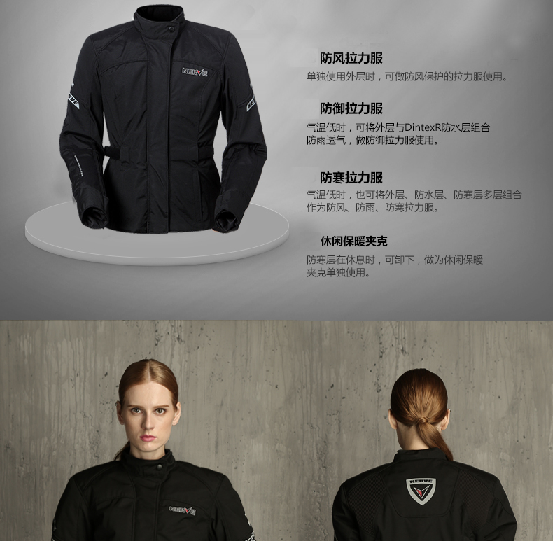 Xe máy của phụ nữ NERVE Jersey phù hợp với mùa đông ấm áp không thấm nước chống vỡ cuộc đua đầu máy bốn mùa - Xe máy Rider thiết bị bao tay moto