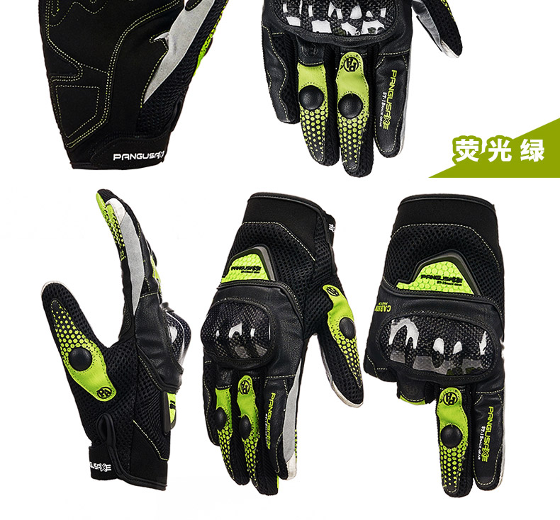 Găng tay xe máy nam nữ mùa hè mỏng phần đầu máy thoáng khí chống ngã hiệp sĩ sợi carbon đầy đủ ngón tay màn hình cảm ứng bốn mùa đua - Xe máy Rider thiết bị găng tay chạy xe máy