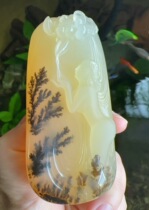 Yang Yujia Yunnan natural yellow dragon jade ice seed water grass flower fine sculpted jade precious human hand play piece with small swing piece certificate new product