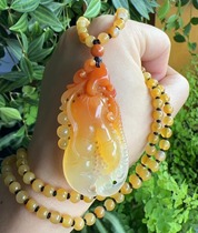 Yang Yujia Yunnan Natural Huanglong Jade Eggplant Mountain Gradient Color Faucet Fugua Sweater Chain Pendant Certificate New