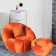 Beanbag vải rửa đơn phòng ngủ phòng ban công sống xoay giản dị thời trang tatami ghế sofa nhỏ - Ghế sô pha