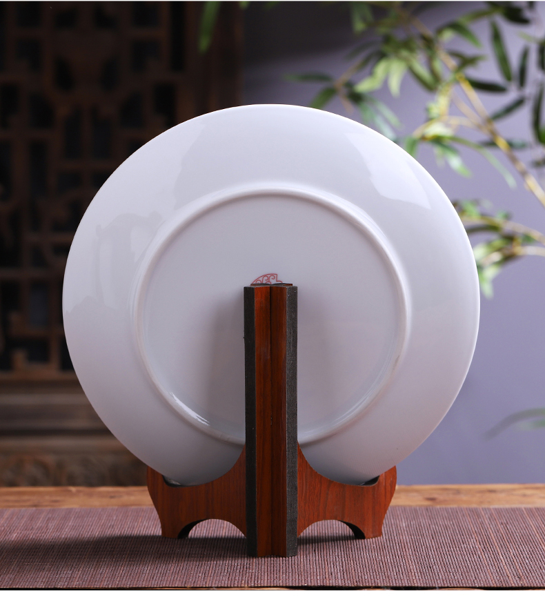 Jingdezhen ceramics hang dish furnishing articles rich ancient frame sitting room adornment handicraft decoration decoration plate I household