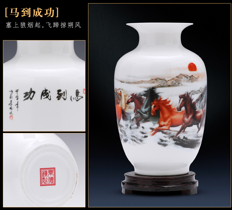 Jingdezhen ceramics floret bottle furnishing articles Chinese flower arranging wine sitting room TV ark, home decoration arts and crafts