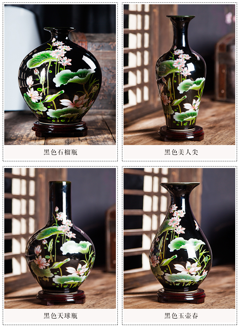 Jingdezhen ceramics vase furnishing articles sitting room of Chinese style household flower arrangement of TV ark, wine decoration decoration