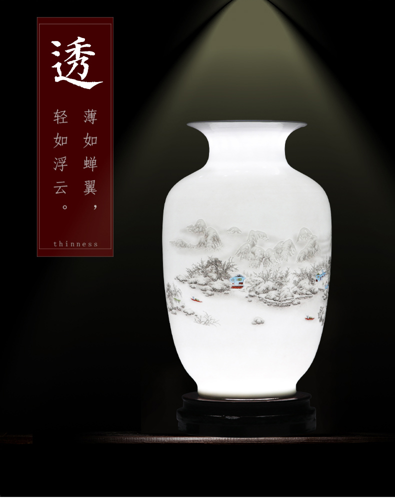 Jingdezhen ceramics floret bottle furnishing articles Chinese flower arranging wine sitting room TV ark, home decoration arts and crafts