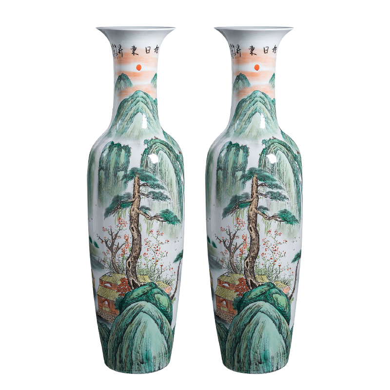 Jingdezhen ceramics hand - made extra large size vase home sitting room adornment the pre - opening hotel floor furnishing articles