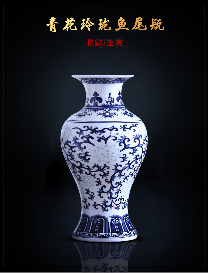 Creativity and exquisite ipads porcelain vase of blue and white porcelain of jingdezhen ceramics flower arrangement of I sitting room home furnishing articles