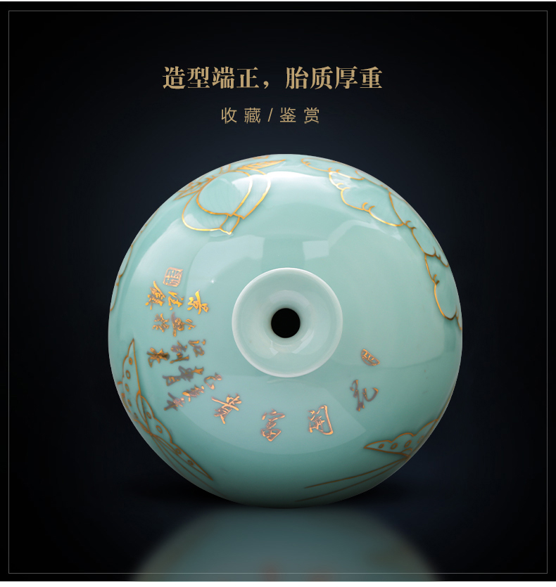 The Master of jingdezhen ceramic porcelain hand - made peony flowers prosperous vase mei bottles of home sitting room adornment is placed