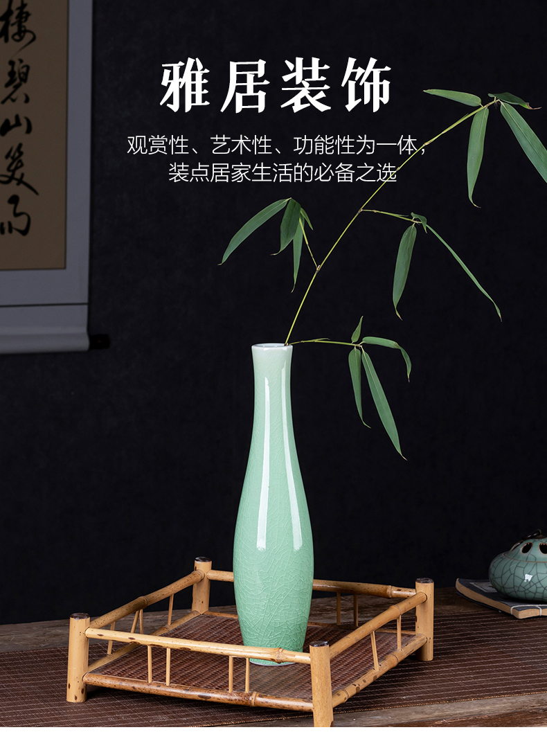 Jingdezhen ceramics glaze of crack imitation of goddess of mercy bottle small vases, rich ancient frame of Chinese style household decorations furnishing articles